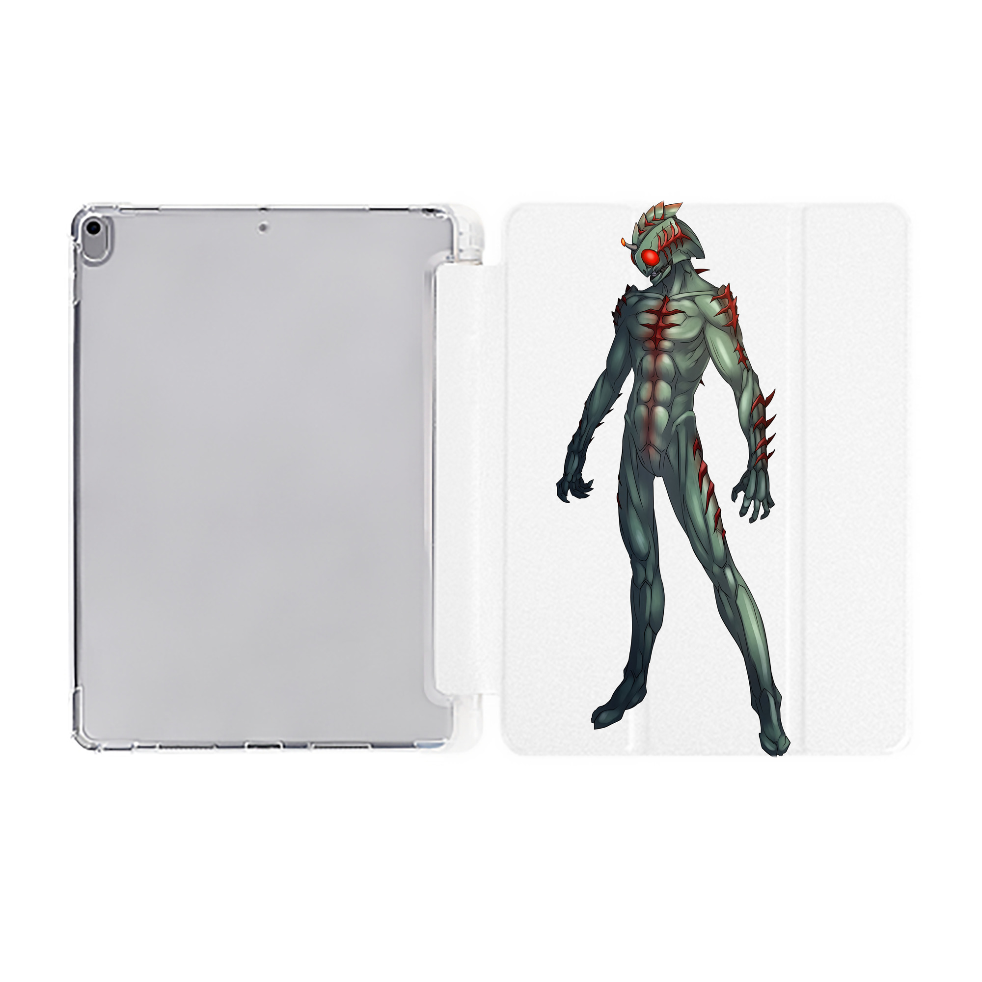 （画像用） ウルトラマン Ultraman IPad ケース ペン収納付き 三つ折りスタンド PUレザー×シリコン 対応機種9.5/10.5/10.9インチ